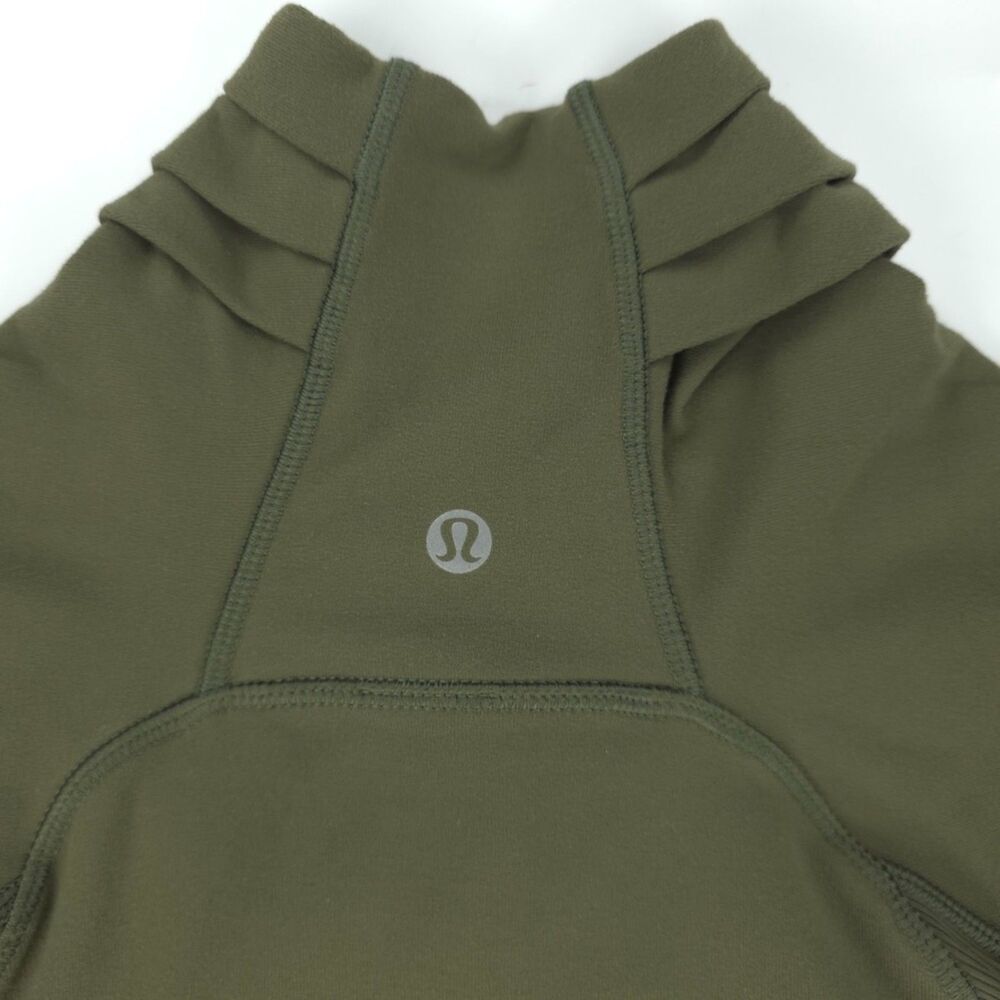 LULULEMON Bhakti Yoga Jacket Fatigue Green Athleisure Running Sporty Training 8 - Picture 9 of 12